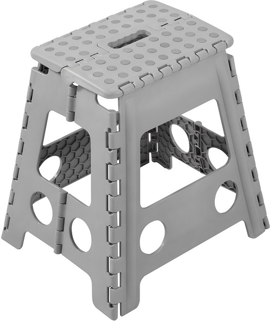 하비티 사각 휴대용 접이식 스툴 폴딩 의자 L, 그레이, 1개