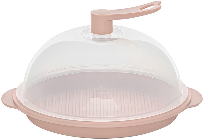 원형 플레이팅 접시 + 푸드커버 세트, 샌드베이지, 1개