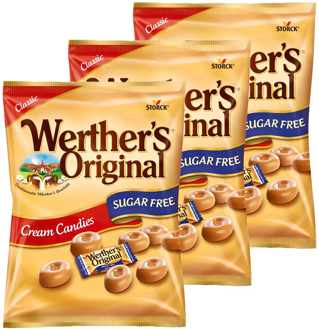 웨더스오리지날 크림 캔디 슈가프리, 70g, 3개