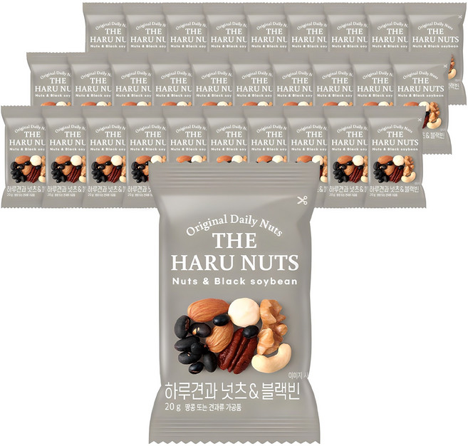하루견과 넛츠 & 블랙빈 믹스넛, 20g, 30개