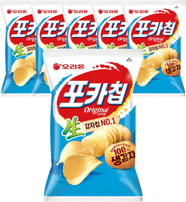 ORION 好麗友 波卡洋芋片 原味, 66g, 6包
