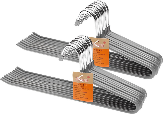 네이쳐리빙 논슬립 코팅 1단 바지걸이, 그레이, 20개