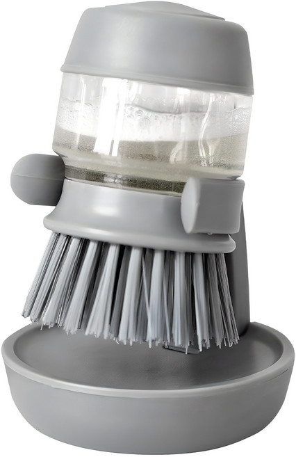 코멧 세제통 일체형 세척솔, 그레이, 1개