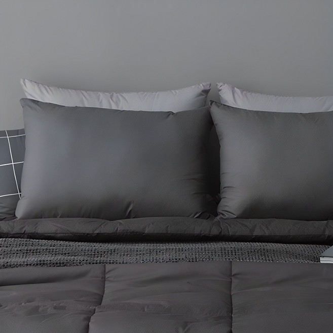 타카타카 슬립온 통째로 빨아쓰는 베개, 다크그레이, 1개