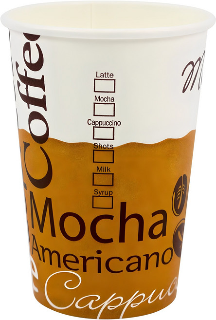 더빈썸 커피콩 테이크아웃 종이컵 380ml, 100개, 1개