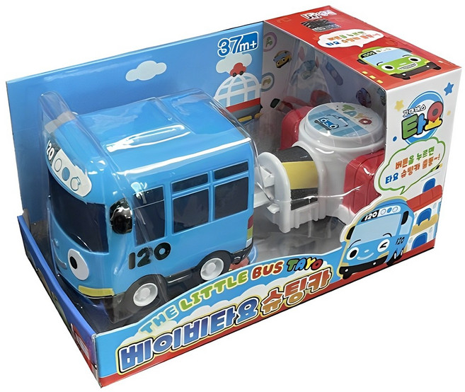 타요 베이비타요 슈팅카 버스 + 슈팅기 세트, 랜덤 발송 + 혼합색상, 1세트
