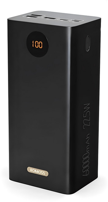 로모스 고속충전 대용량 보조배터리 60000mAh 멀티단자, PEA60, 블랙