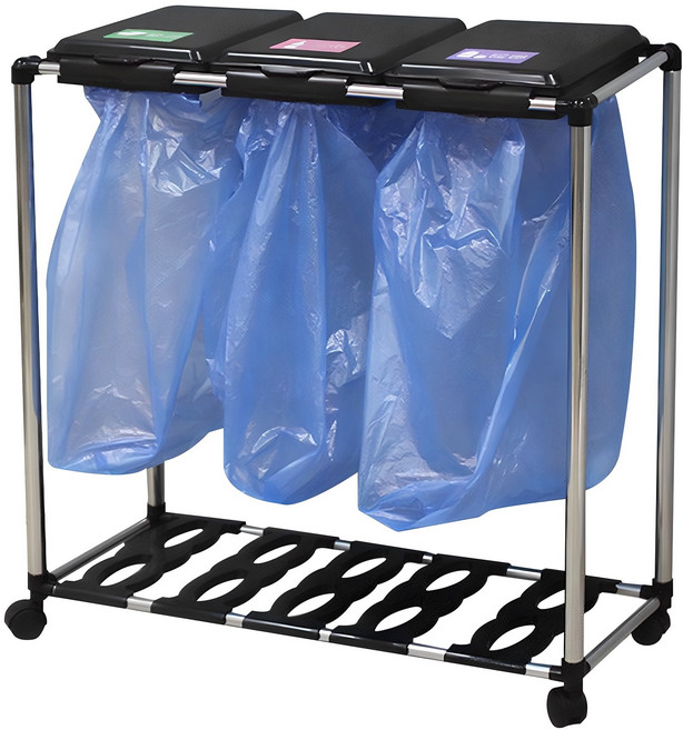 분리수거함 1단 3p, 블랙