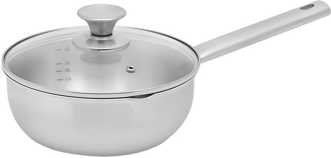 CESSIN 인덕션 통5중 스테인레스 편수냄비, 20cm, 혼합색상, 1개