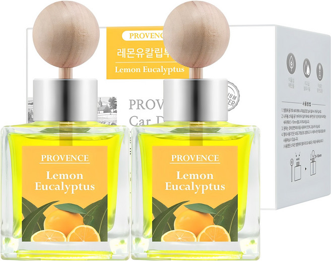 더허브샵 프로방스 차량용 디퓨저 50ml 본품, 레몬유칼립투스, 2개
