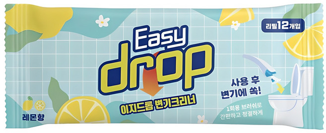 이지드롭 일회용 변기크리너 뉴 레몬향, 1개