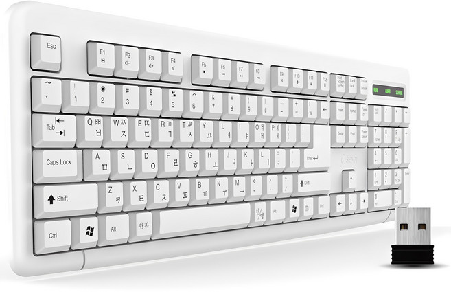 큐센 멤브레인 무선 일반형 키보드, 화이트, K1000