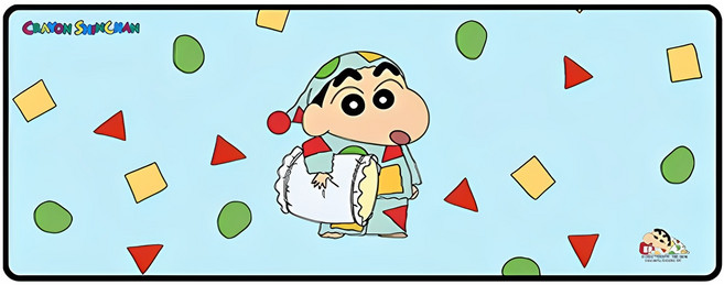 레토 짱구는 못말려 대형 마우스 장패드, 파자마, 1개