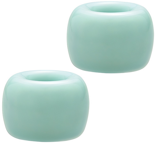 블럭마트 도자기 칫솔꽂이, 민트, 2개