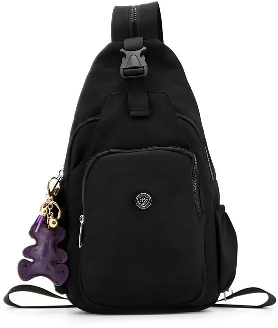 Lulubag Gabi 防水單肩包, 黑色