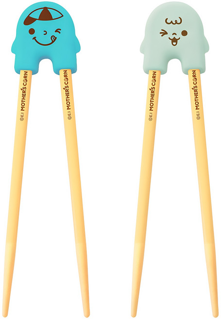 마더스콘 라이스투씨유 교정젓가락 2종 세트, 블루 + 민트, 1세트