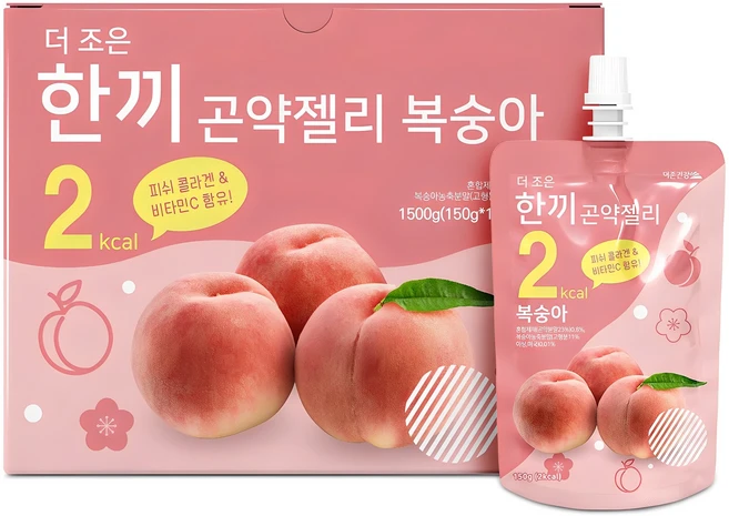 더존건강 더조은 한끼곤약젤리 복숭아 10개입, 1.5kg, 1개 - 쿠팡