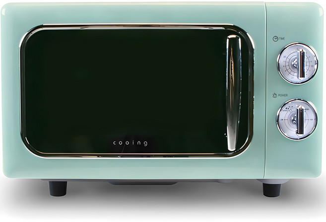 쿠잉전자 레트로 전자레인지 다이얼식 20L 파스텔민트, MC-RMT20A