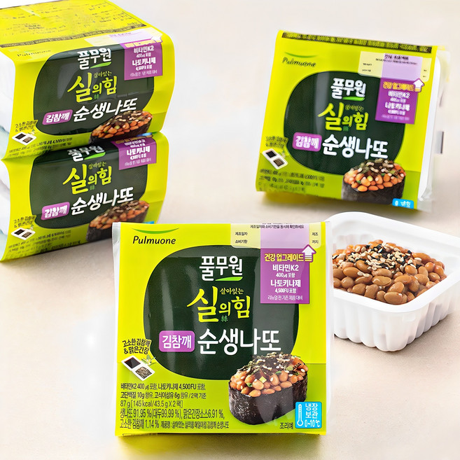 풀무원 김참깨 순생나또, 43.5g, 8개입, 1개