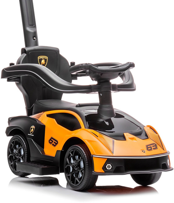 맘스아이 무소음 바퀴 람보르기니 푸쉬카, 오렌지, 1개