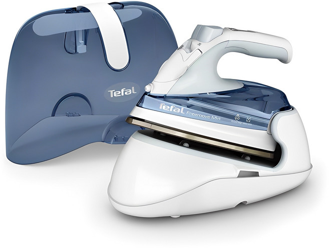 테팔 프리무브 미니 무선 스팀다리미, FV6230K0, 스카이 블루 + 화이트