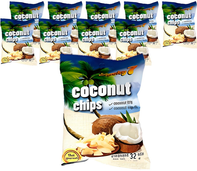 럭키세븐 코코넛칩, 32g, 10개