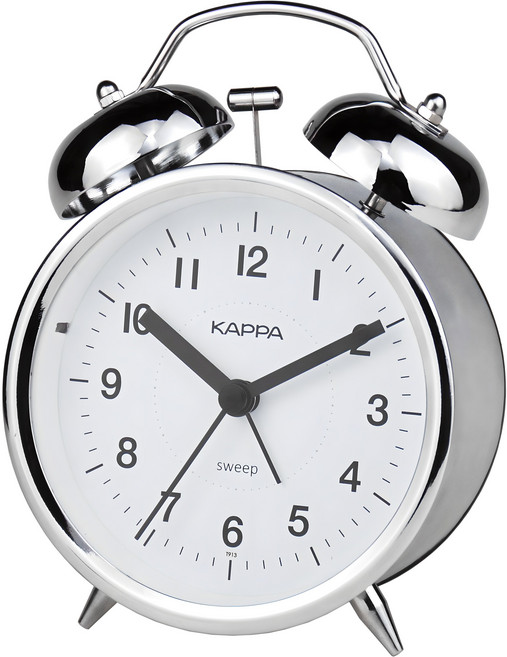 KAPPA 자명종 알람시계, 크롬실버