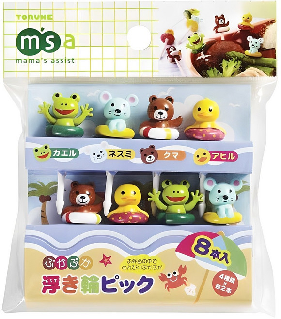 토루네 ABS수지 동물튜브 꼬지, 8개, 1세트