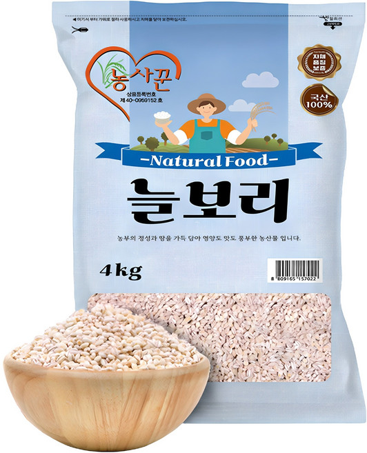 농사꾼 늘보리쌀, 4kg, 1개