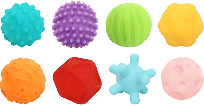 므몽 소프트 촉감볼 8p, 혼합색상, 1세트 - 쿠팡