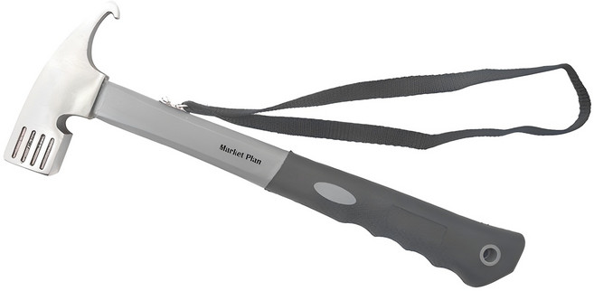 마켓플랜 스틸 캠핑용 해머, 블랙, 1개