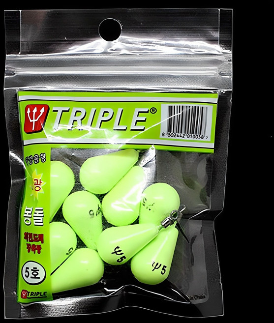 트리플 물방울형 야광봉돌, 9개입, 1개