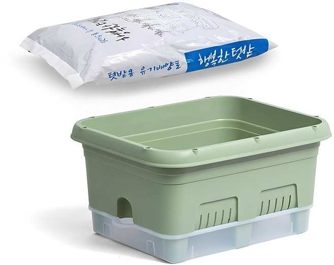 이즈리빙 내집에 텃밭 화분 + 배양토 20L, 그린, 1개