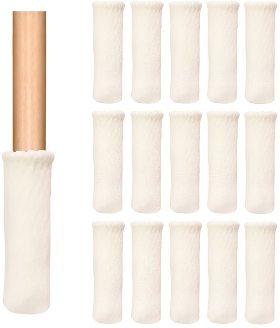 아리코 주방 의자 소음 방지 커버, 화이트, 16개