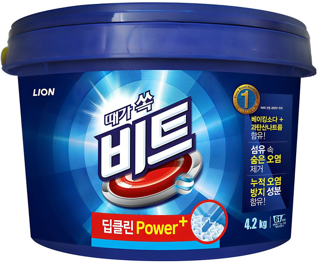 비트 딥클린 파워 플러스 분말세제 본품, 4.2kg, 1개