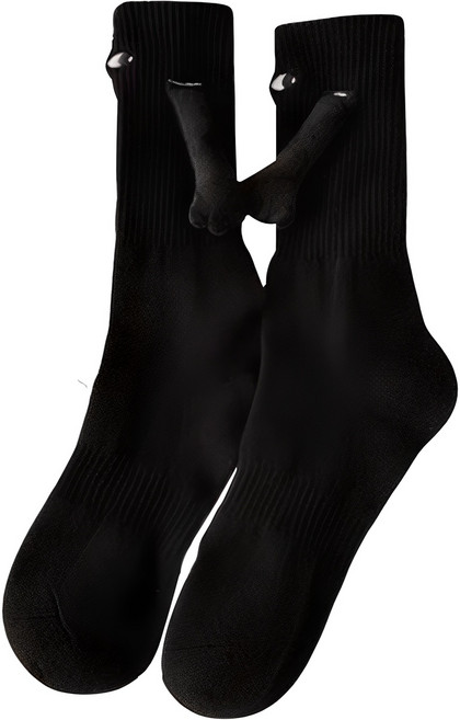 다다랜드 가까이가면 손잡는 파티 양말, 블랙, 1세트