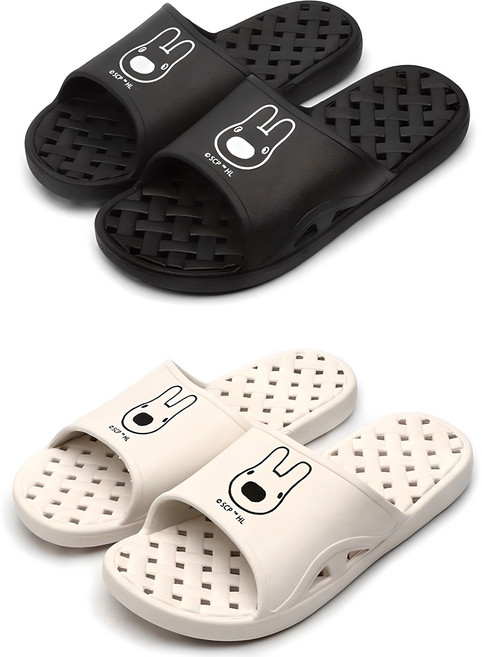 가스파드앤리사 욕실화 세트, 블랙 + 화이트, 1세트