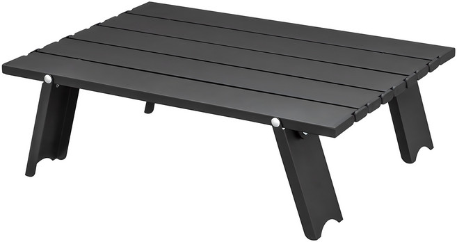 코멧 아웃도어 초경량 폴딩 캠핑 롤 테이블, 블랙