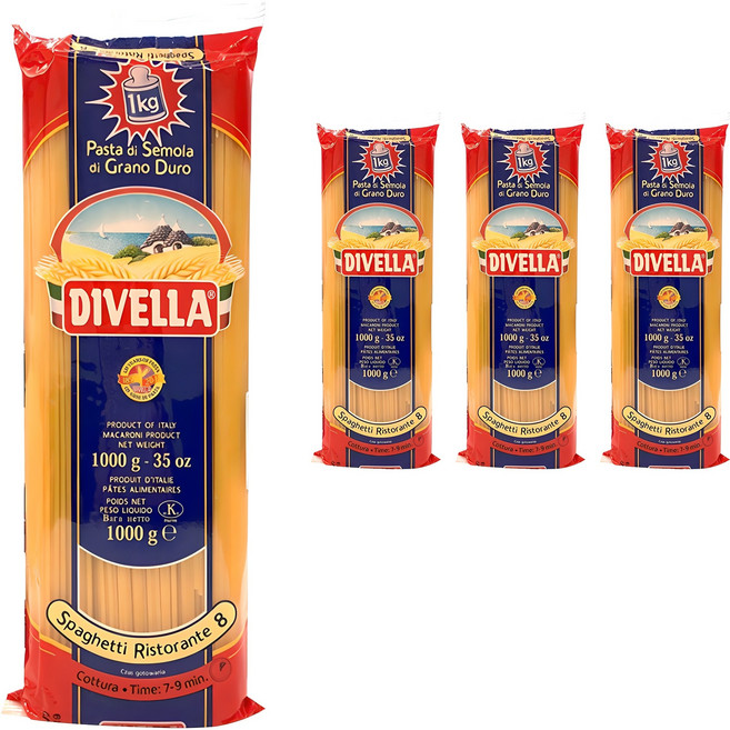 DIVELLA 德威樂 義大利麵, 1kg, 4個