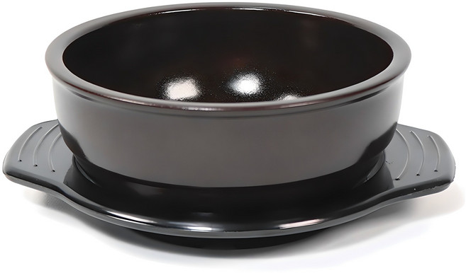 해피정 진뚝배기 직화 설렁탕기A 1호 + 멜라민 받침 세트, 16.5cm, 1개