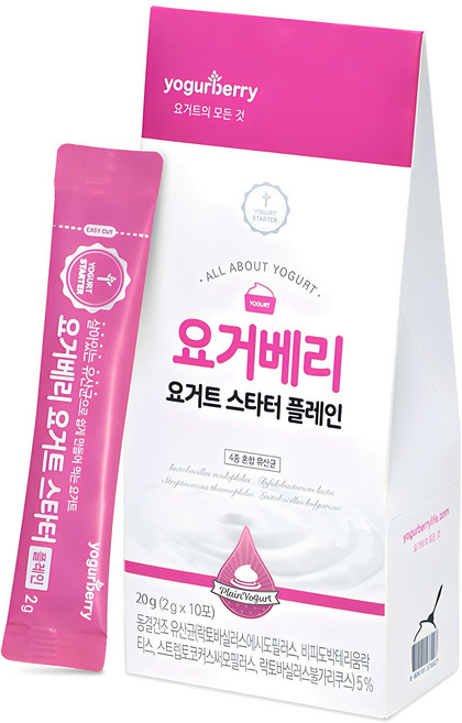 요거베리 스타터 플레인 요거트 파우더, 2g, 10개입, 1개