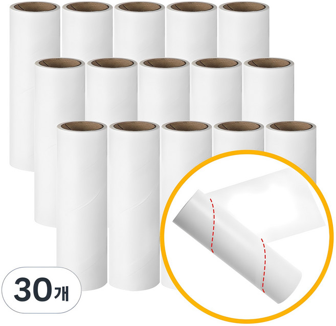 코멧 사선컷팅 일반형 테이프 클리너 리필 16cm x 12m, 30개