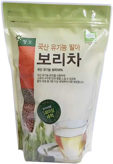 청오건강 유기농 발아 보리차, 500g, 1개입, 1개
