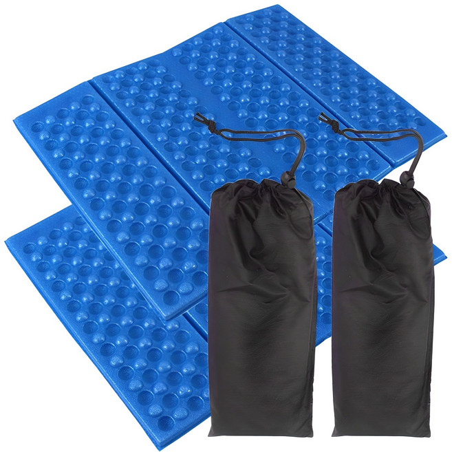 다인네 접이식 휴대용 4단 방석 2p + 파우치 2p 세트, 랜덤 발송