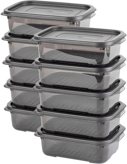 이지앤프리 블랙킵 에디션 냉장고 정리 용기 750ml, 10개입, 1세트