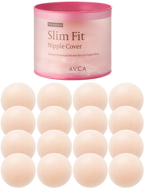 아브카 여성용 실리콘 슬림핏 방수 니플밴드 패치 16p, 1개