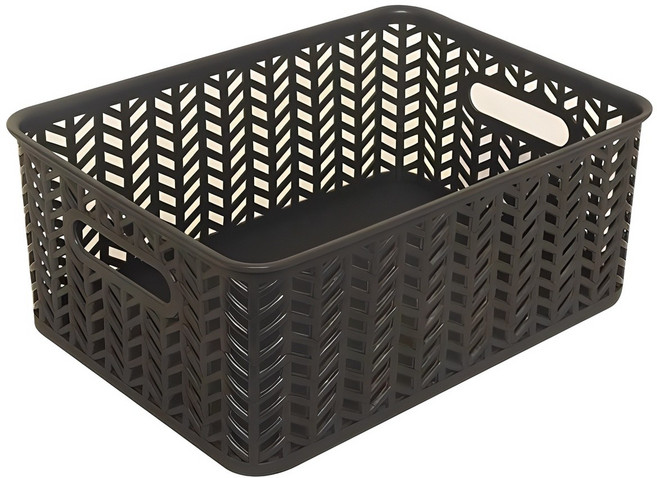 스내지 헤링본 바스켓 3호 오픈형 9.3L, 차콜, 1개