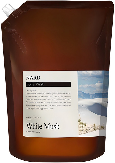 나드 리프레쉬 퍼퓸드 바디워시 화이트머스크향 리필, 2.1L, 1개