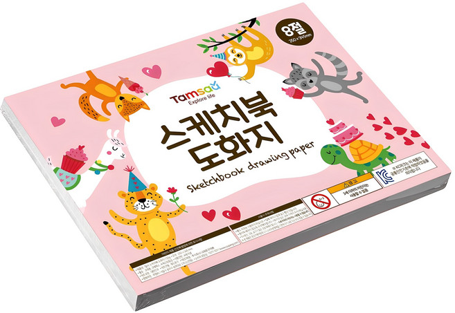 탐사 스케치북 도화지 130g 8절, 125매