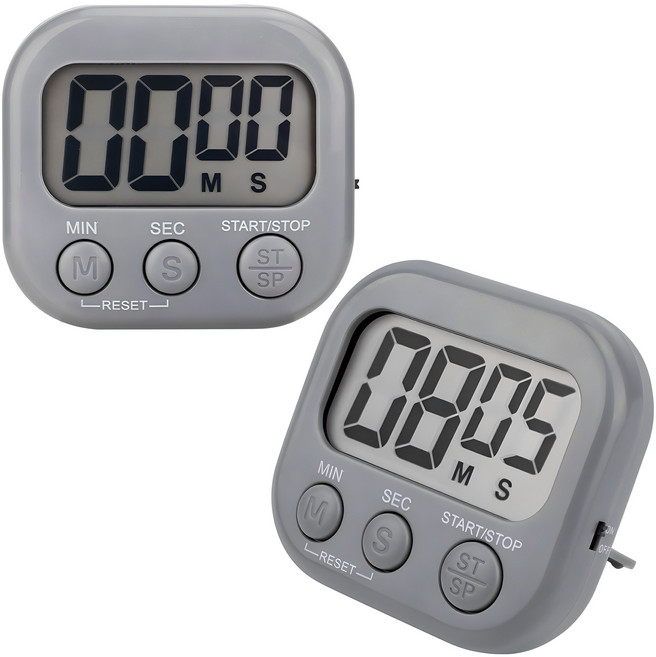 탐사 디지털 주방타이머, 그레이, 2개
